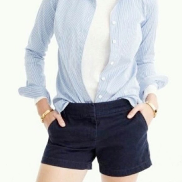 J. Crew City‎ Fit Blue Twill Chino Shorts Size 8 - Picture 7 of 7